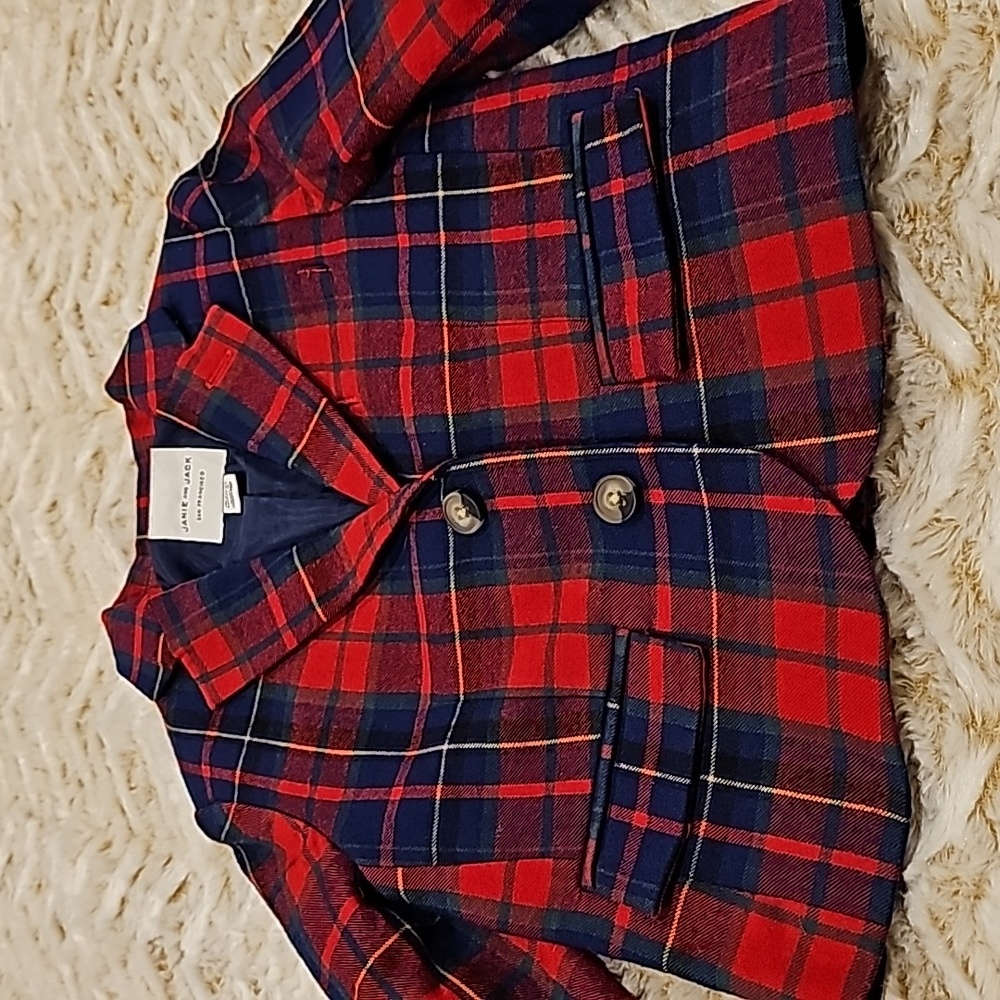 Janie and Jack plaid blazer - Picture 2 of 9